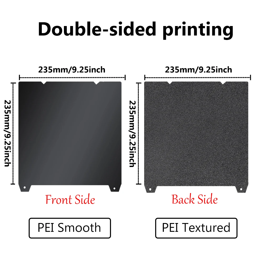 Build Plate for Ender 3 V3 SE PEI Sheet Black Smooth Spring Steel Double Sided Printing Plate for Creality K1 Ender 3 S1 Pro