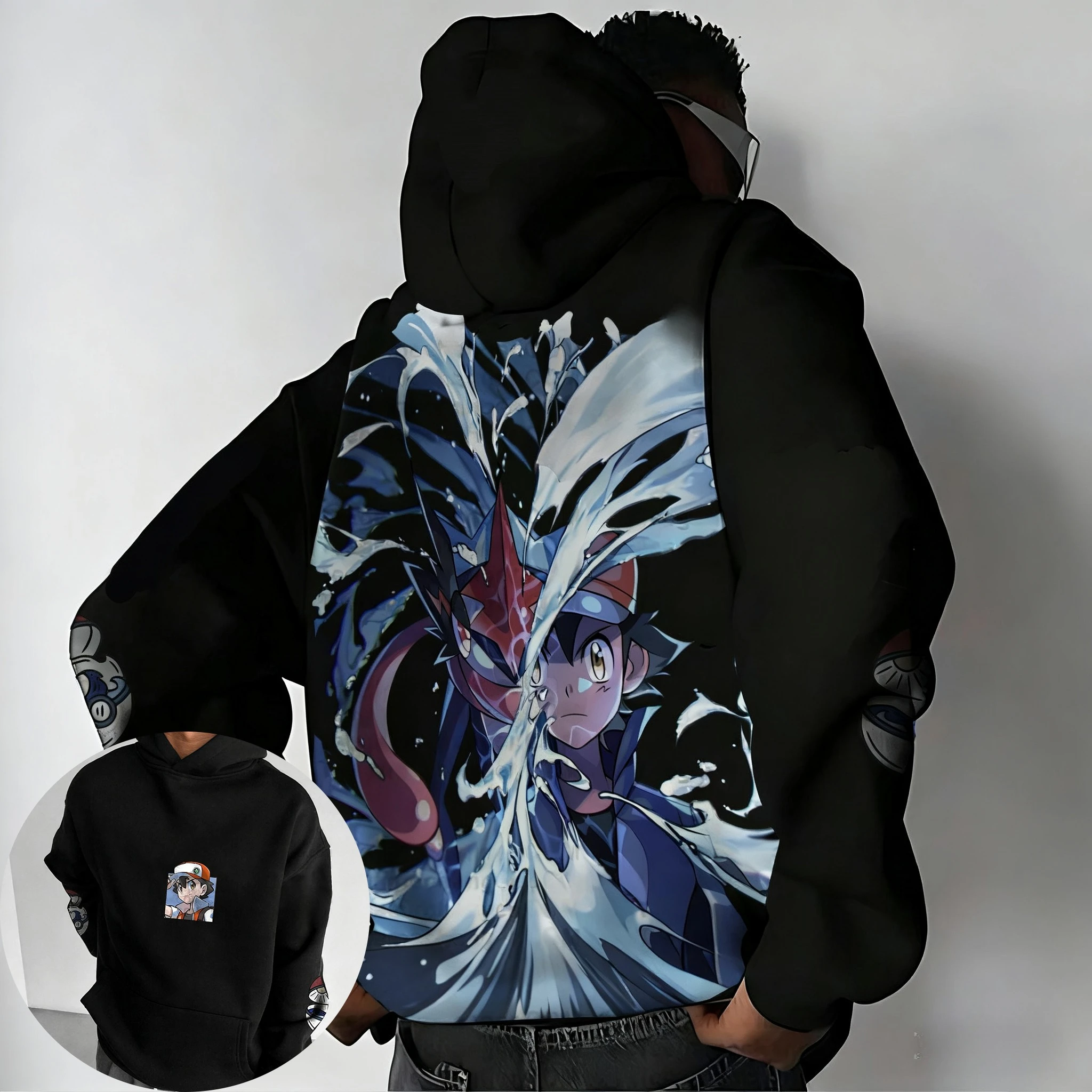 

2025 Pokemon Animation 3D Printed Casual, Comfortable and Breathable Hoodie, Suitable for Adults, Men, Women and Children S