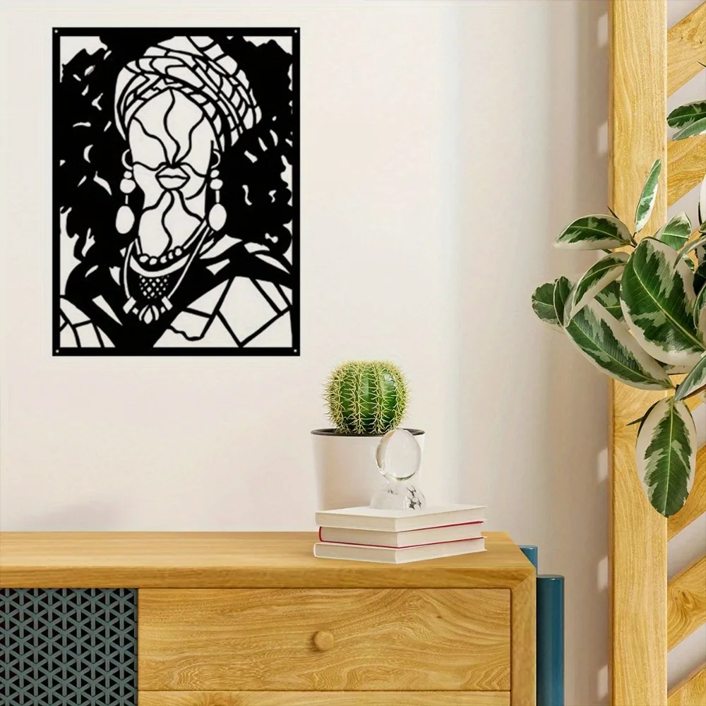 1PC Custom Framed Metal Portrait, Convert Photo To Line Art Artwork, Personalized Photo Wall Decor, Unique Keepsake Gift For Fam