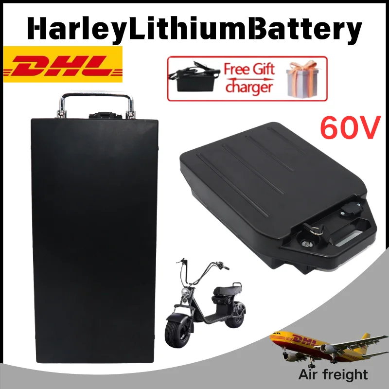 

Electric vehicle lithium battery 60V 50Ah 30Ah 40Ah 20Ah 2000W for Harley two wheel foldable Citycoco electric scooter