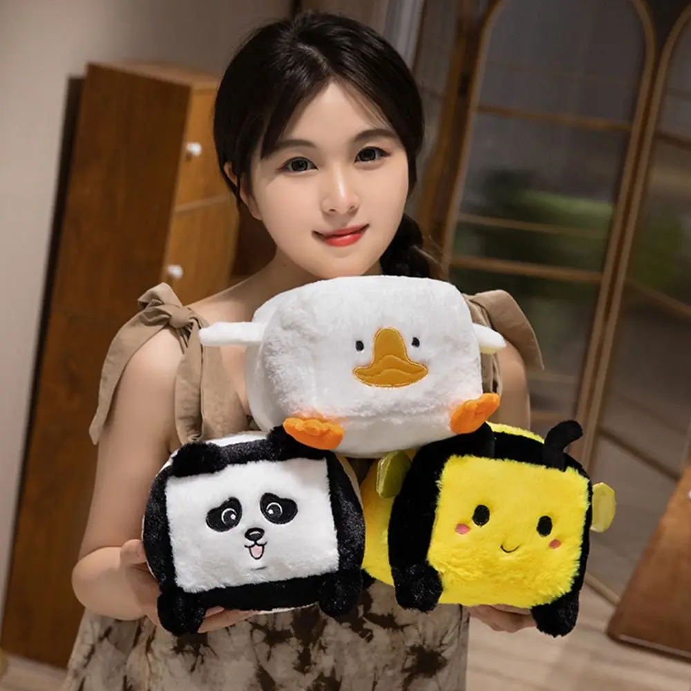 Lovely 20CM Square Throw Pillow Multicolor Spider Frog Rabbit Cartoon Animal Pillow Cute Husky Panda Bee Toys Plush Doll Bolster