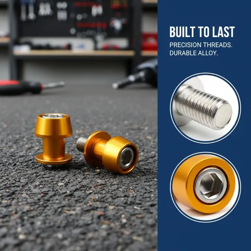 High quality2 PCS 8/10mm Aluminum Motorcycle Stand Swingarm Spools Slider Stand Screw Swingarm Motorcycle Accessory