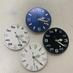 Green Luminous 29.2mm Watch Dial +Watch Hands Set Watches Accessories for Mingzhu 2813 and Japanese 8215 Series Movements