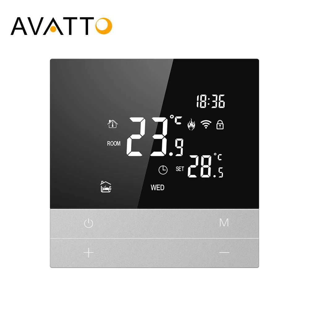 AVATTO Tuya WiFi Electric Floor/Heating Water/Gas Boiler Controller,Smart Thermostat Works With Google Home, Alexa, Alice