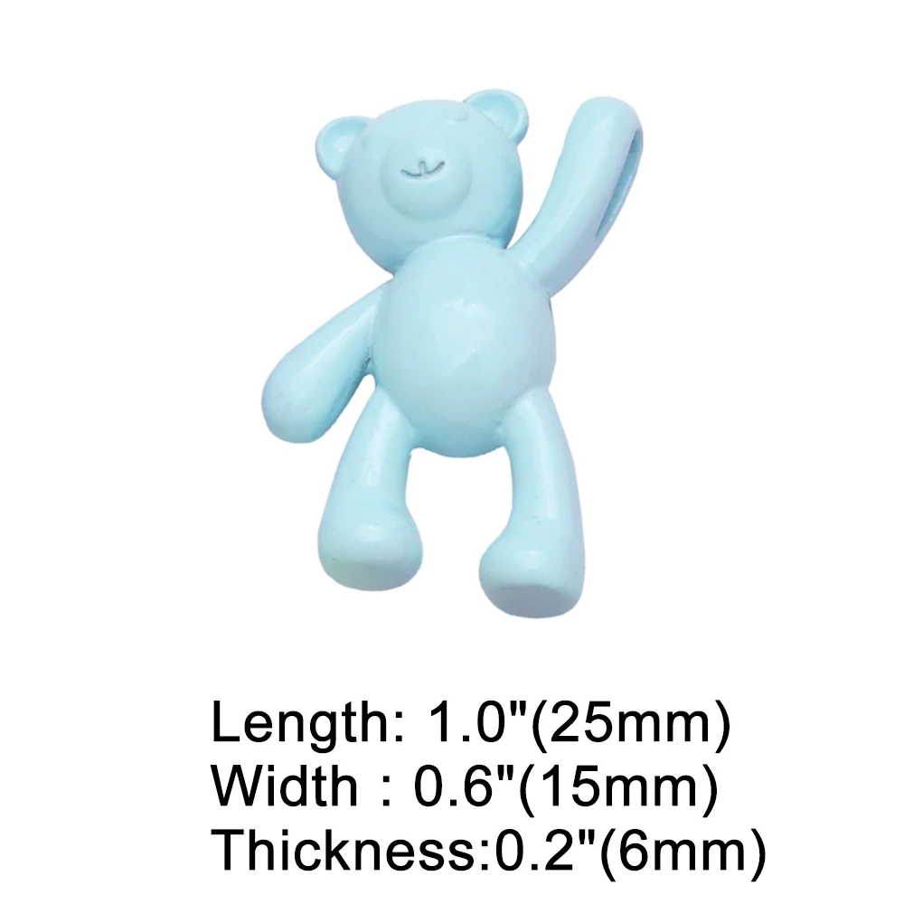 Clearance Trendy Multicolor Enamel Cute Bear Pendant for Necklaces Copper Gold Plated Jewelry Making Supplies Handmade pdtb620