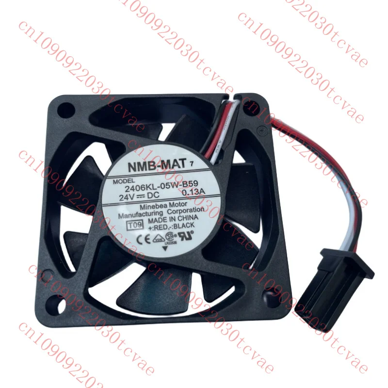 

Genuine 2406KL-05W-B59 DC24V 0.13A 60*60*15mm Three Wires Square Cooling Fan
