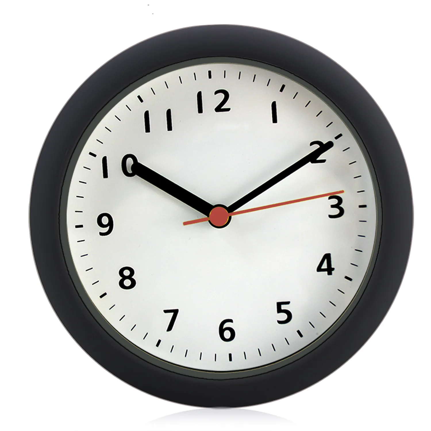 

6-inch simple and modern bathroom suction cup wall-mounted clock, kitchen waterproof, anti-fog and silent clock