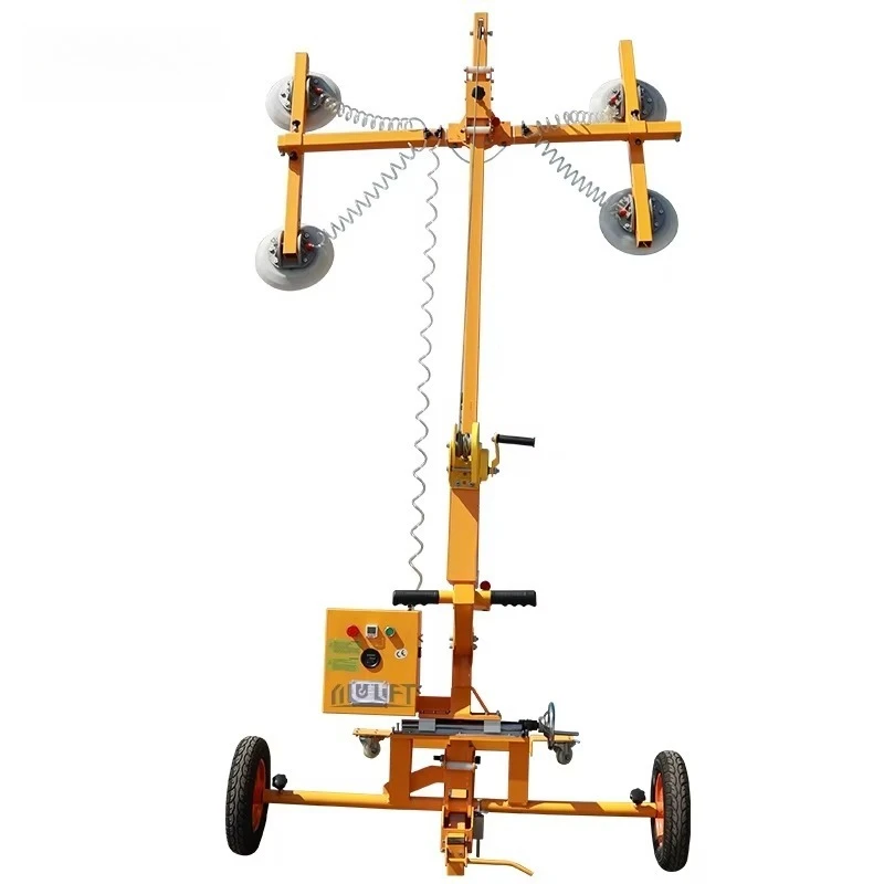 High quality portable semi electric vacuum glass handling vehicle and glass transport vehicle