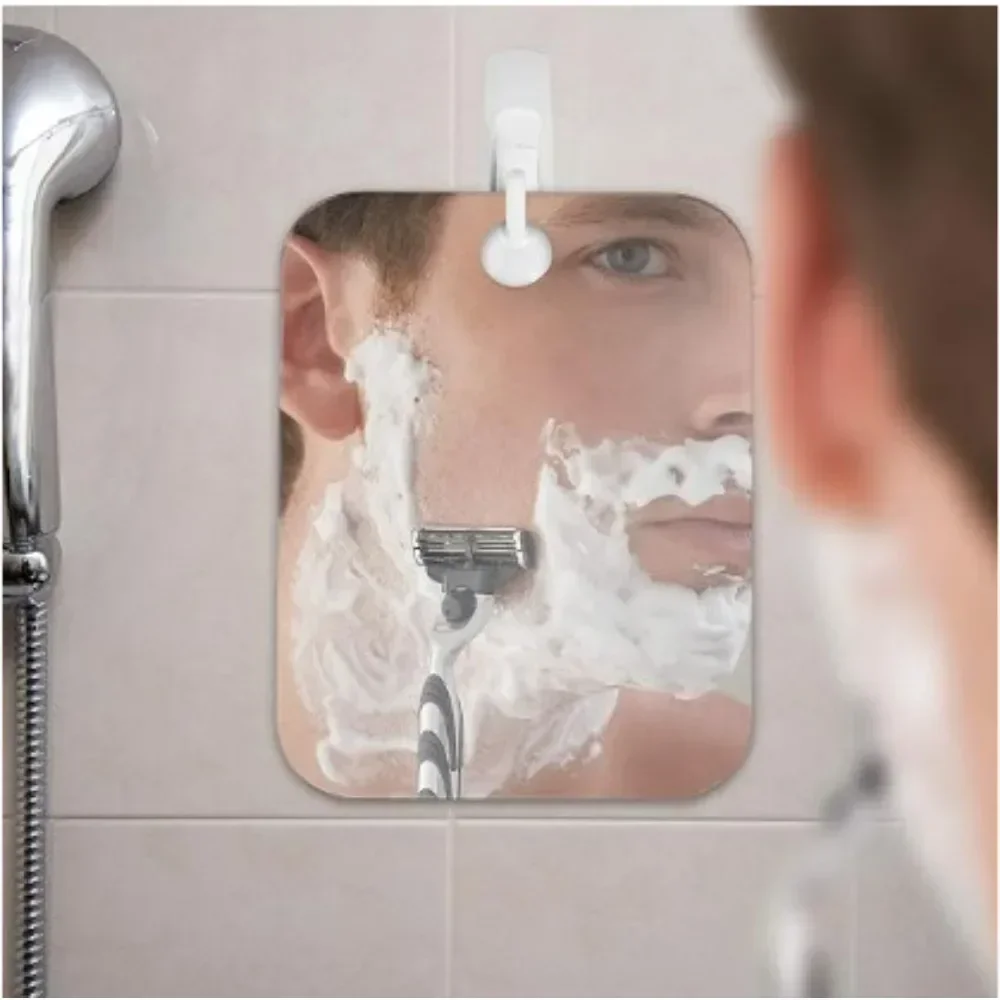 New 1pcs Acrylic Mirror With Wall Suction Shower Mirror For Man Shaving Women Makeup Portable Travel Bathroom Accessories