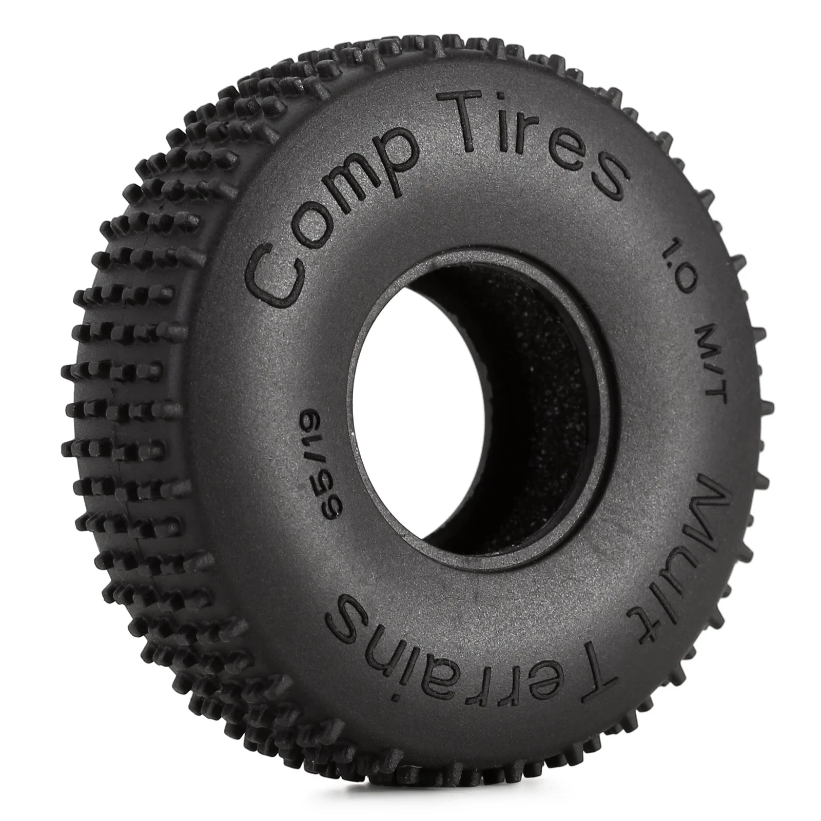 Multiple Terrains Competition Pins 1.0 Rock Crawler Wheel Tires 65*19mm for 1/18 1/24 RC Car Axial SCX24 Rock Buggy AX24 (T2440)