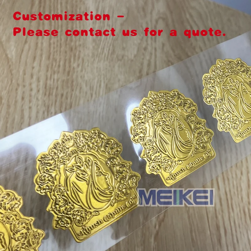 custom.Custom Waterproof Heat Resistant 3D Emboss Foil Label Sticker Aluminum Perfume Metal Label Candle Jars