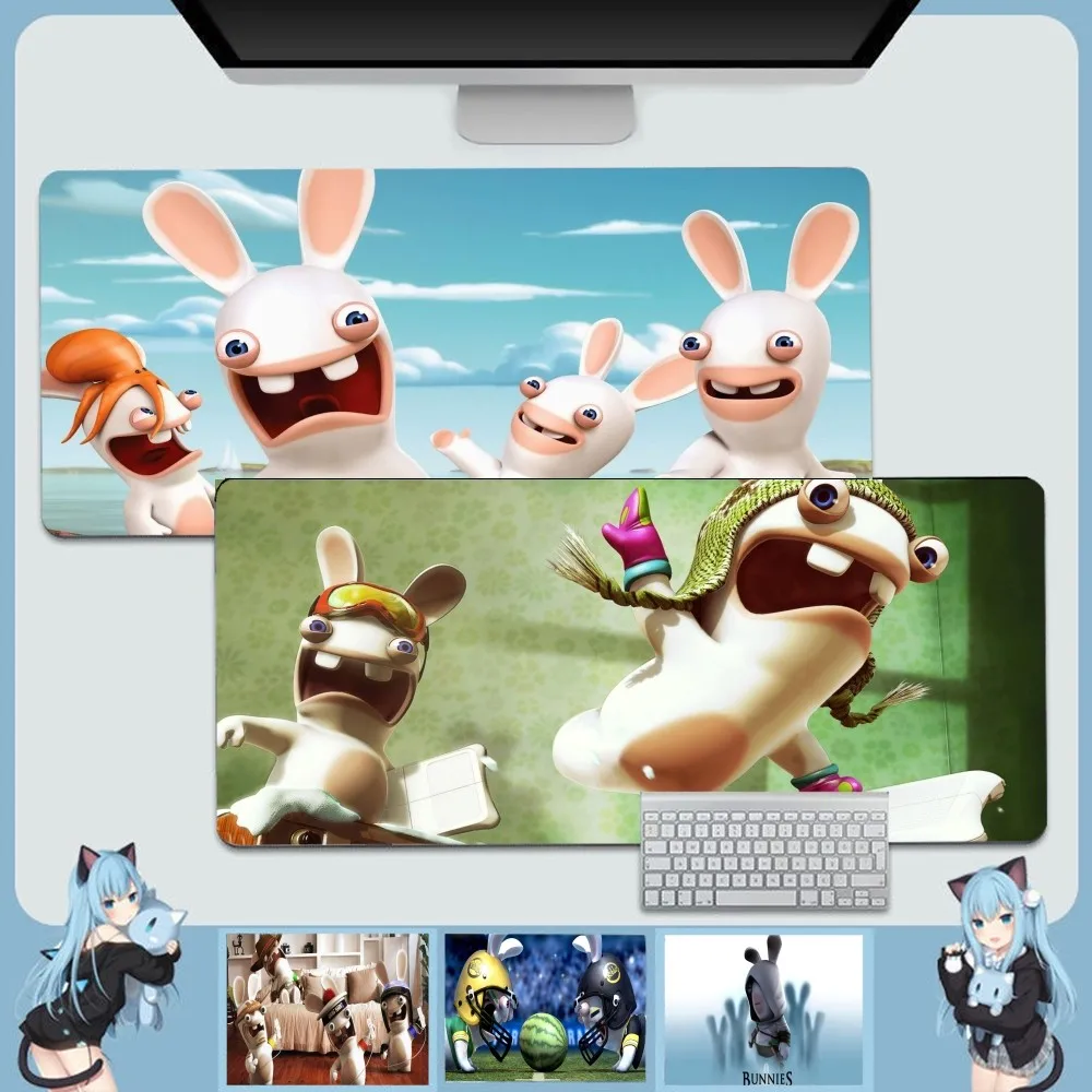 

R-Raving R-Rabbids Mousepad Boy Pad Natural Rubber Gaming mousepad Desk Mat Size for Gameing World of tanks CS GO Zelda