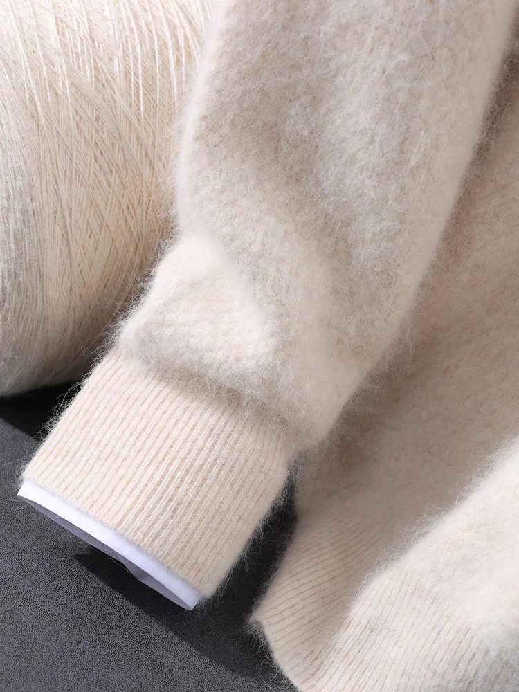 

Polo Collar Pullover Sweater Men's 100% Mink Cashmere Business Leisure Generous Appropiate Soft Warm Autumn Winter Clothing Tops