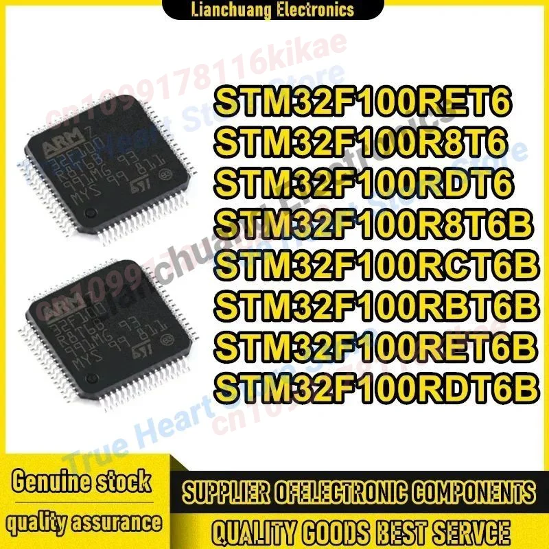 5PCS STM32F100RET6 STM32F100R8T6 STM32F100RDT6 STM32F100RCT6B STM32F100RBT6B STM32F100RDT6B STM32F100R8T6B STM32F100RET6B Nuovo