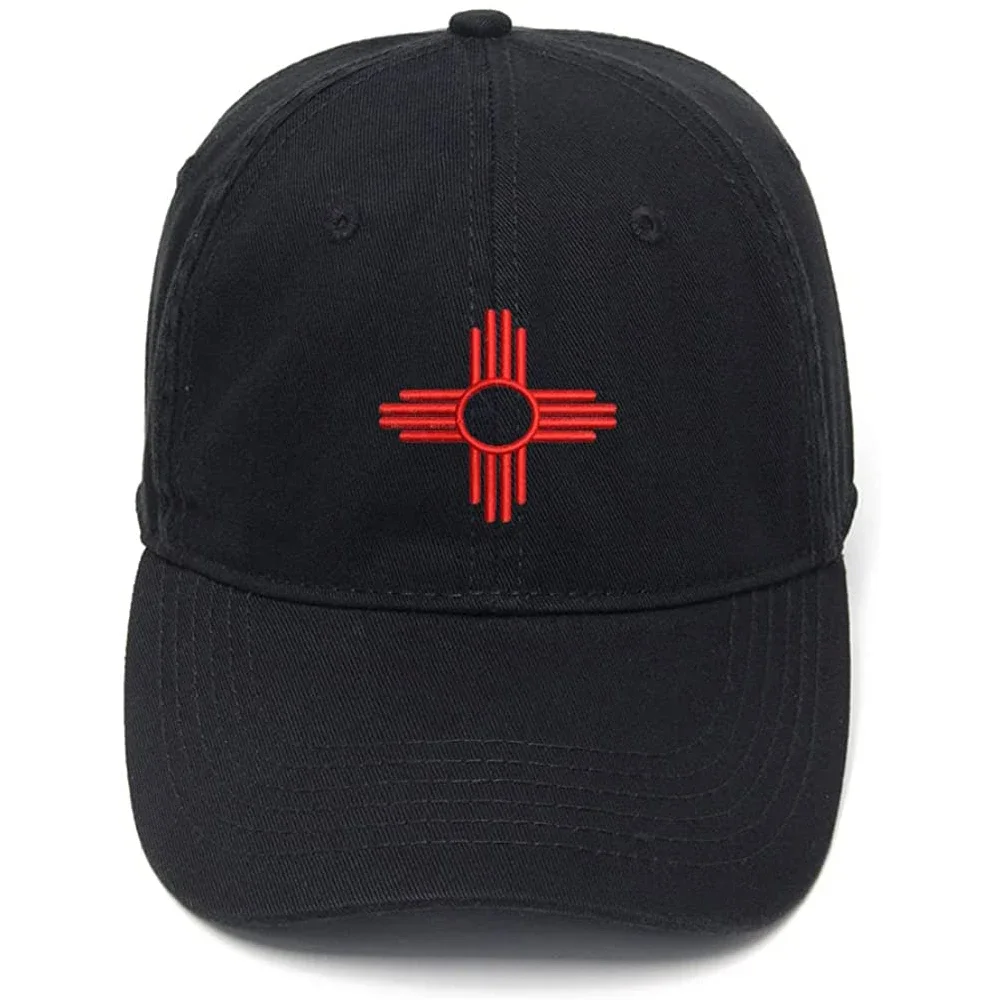 

Lyprerazy Men's Baseball Cap New Mexico Flag Embroidery Hat Cotton Embroidered Casual Baseball Caps