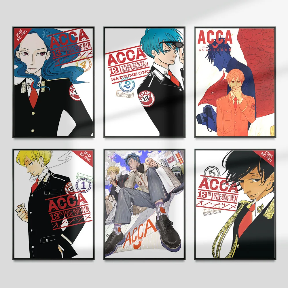 ACCA 13 Territory Inspection Dept Japanese Manga Poster Anime Print Canvas Painting Decor Wall Stickers