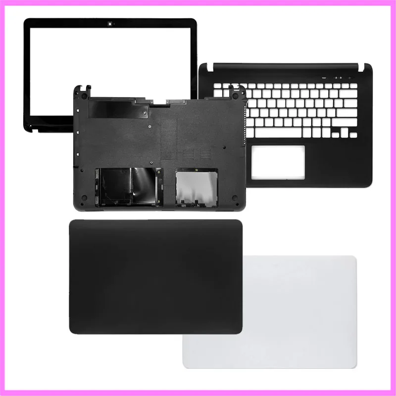 Para laptop Sony Vaio SVF14 SVF141 SVF142 SVF143 SVF144: Tampa Traseira LCD (sem tela sensível ao toque)/Moldura Frontal/Apoio para as mãos superior/Caixa Inferior