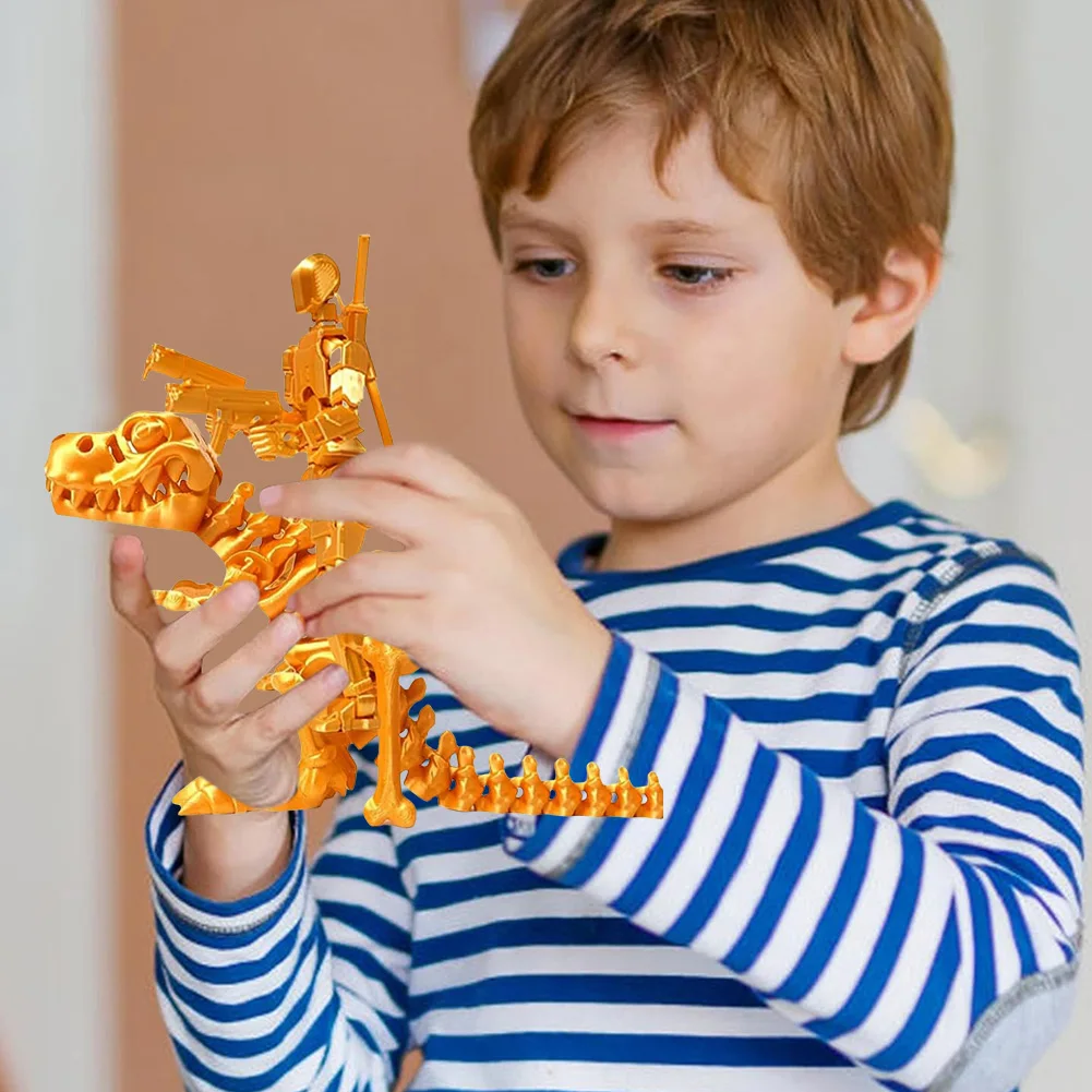 ثلاثية الأبعاد المطبوعة روبوت الدمية وديناصور مجموعة متعددة المفاصل عمل أرقام T13 عمل الشكل مجموعة مع التنين جبل زخرفة مكتب