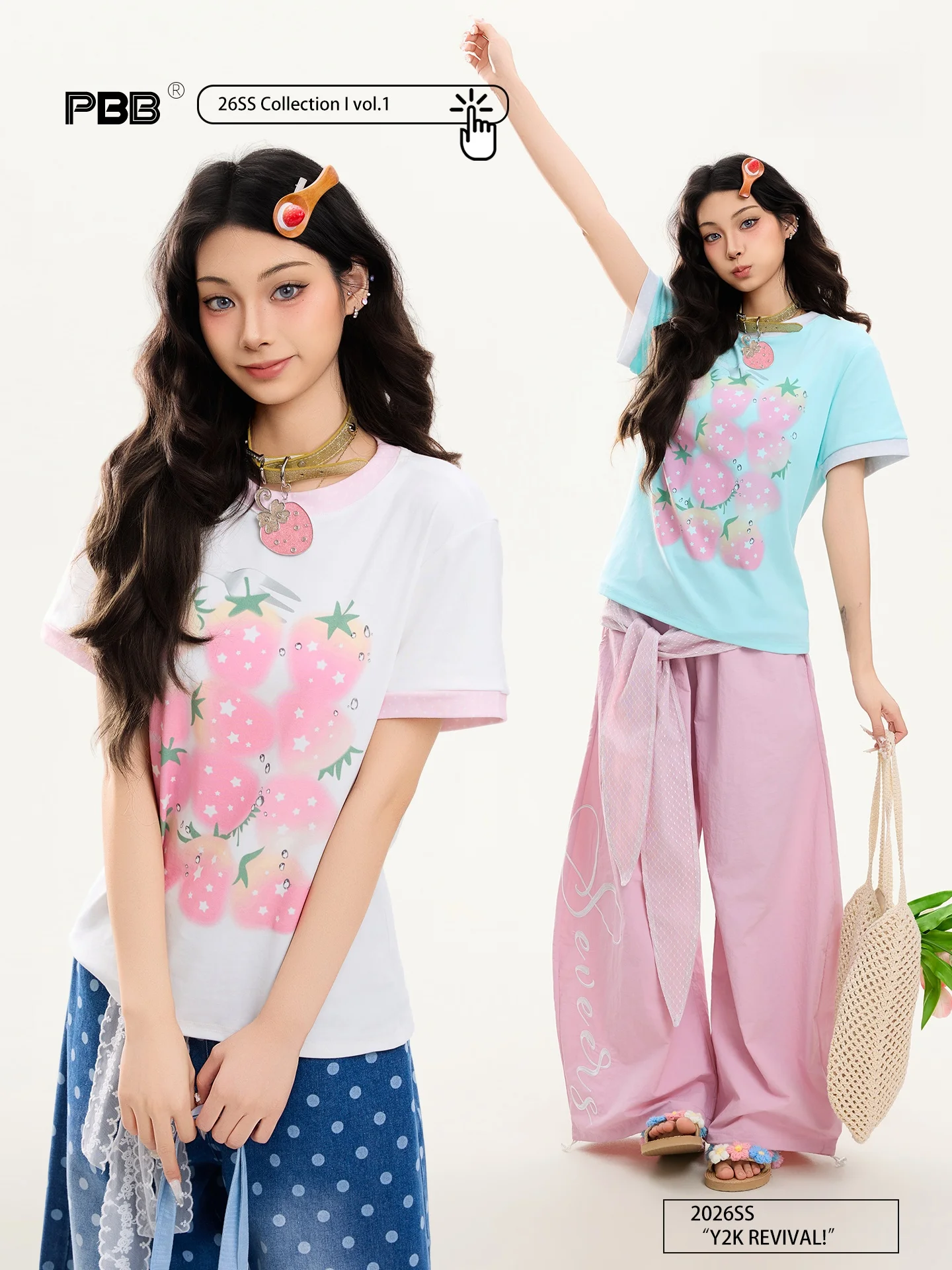 

Милая женская футболка с коротким рукавом и клубничным принтом, летний топ в уличном стиле, молодежная универсальная короткая рубашка PBB Sweet And Spicy