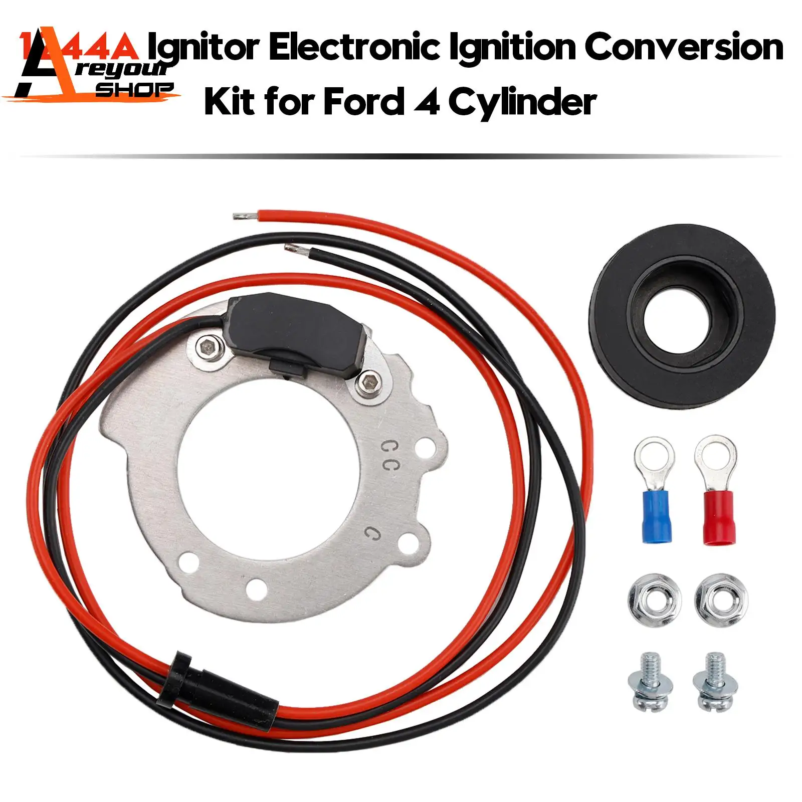 

Areyourshop 1244A Ignitor Electronic Ignition Conversion Kit for Ford 4 Cylinder
