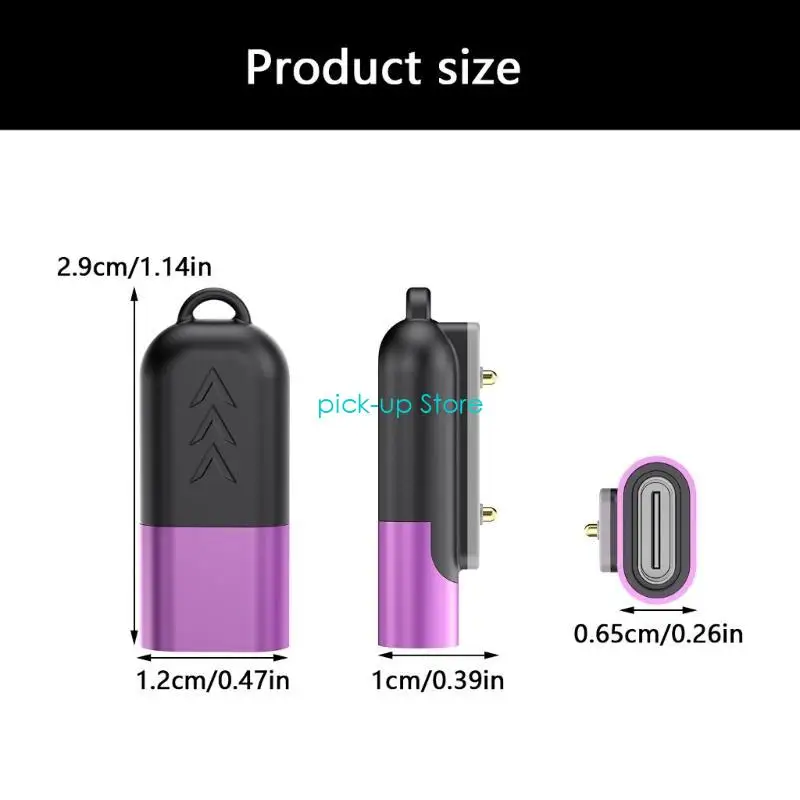 Q5WA Tipo C Conversor adaptador carregamento magnético para a banda 9/8/7/6 Necessidades viagem para escritório