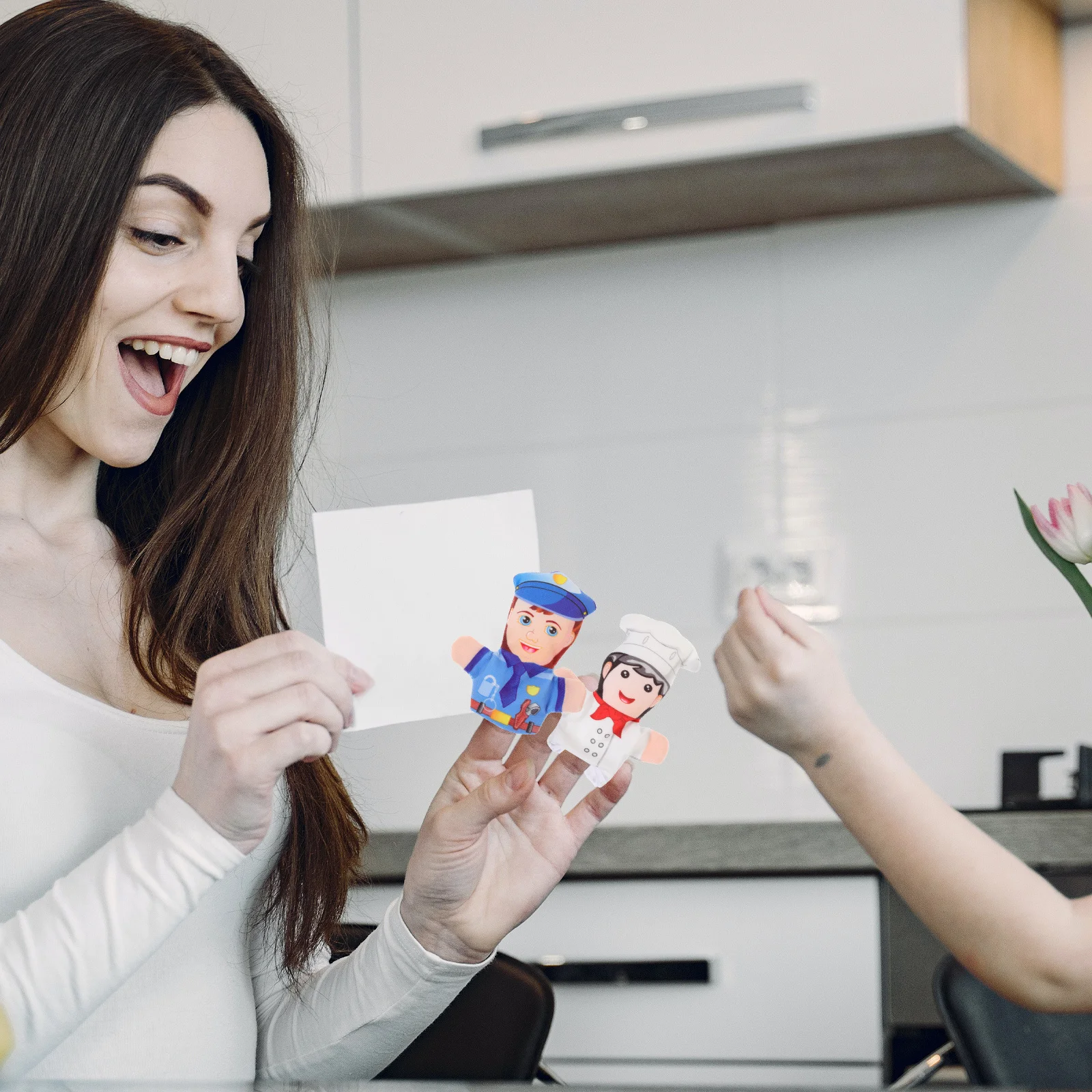 5pcs For Hand Puppet Kids Storytelling Puppet Children Fabric Finger Puppets Fabric Finger Puppets Educational Toys