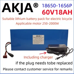 Air fast transportation New Full Capacity Power 18650 Lithium Battery 60V18ah Lithium Battery Pack 16S6P Suitable for 250-2000W