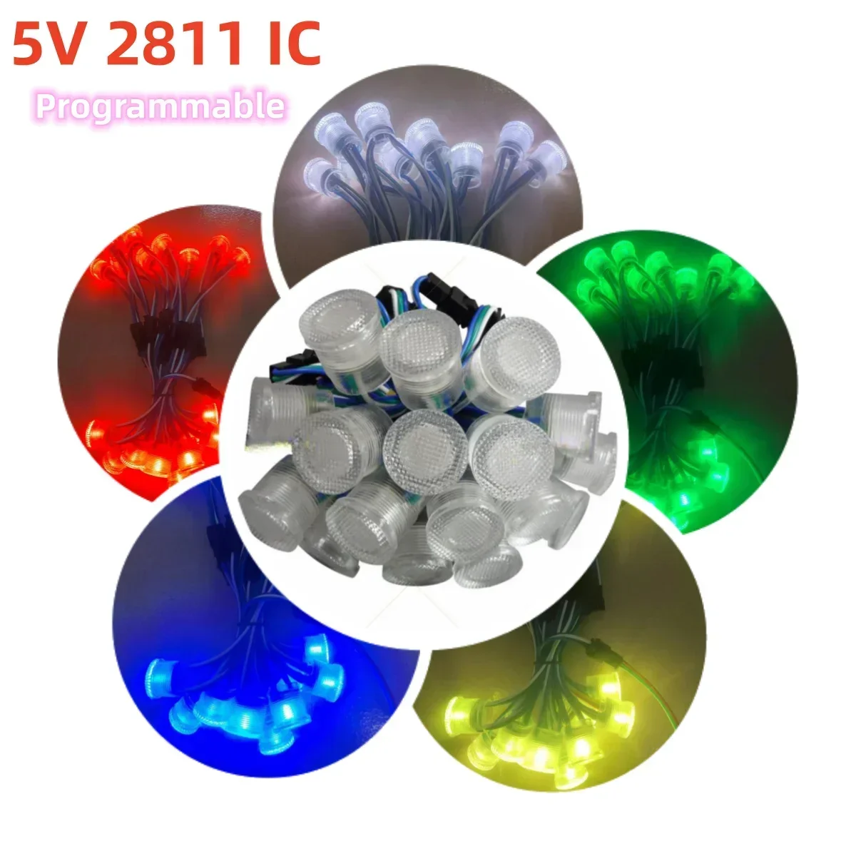 20/50/100 Stück DC5V WS2811 RGB LED Pixel Point Light Durchmesser SMD5050 Individuell adressierbare programmierbare WS2812 Pixel-Module