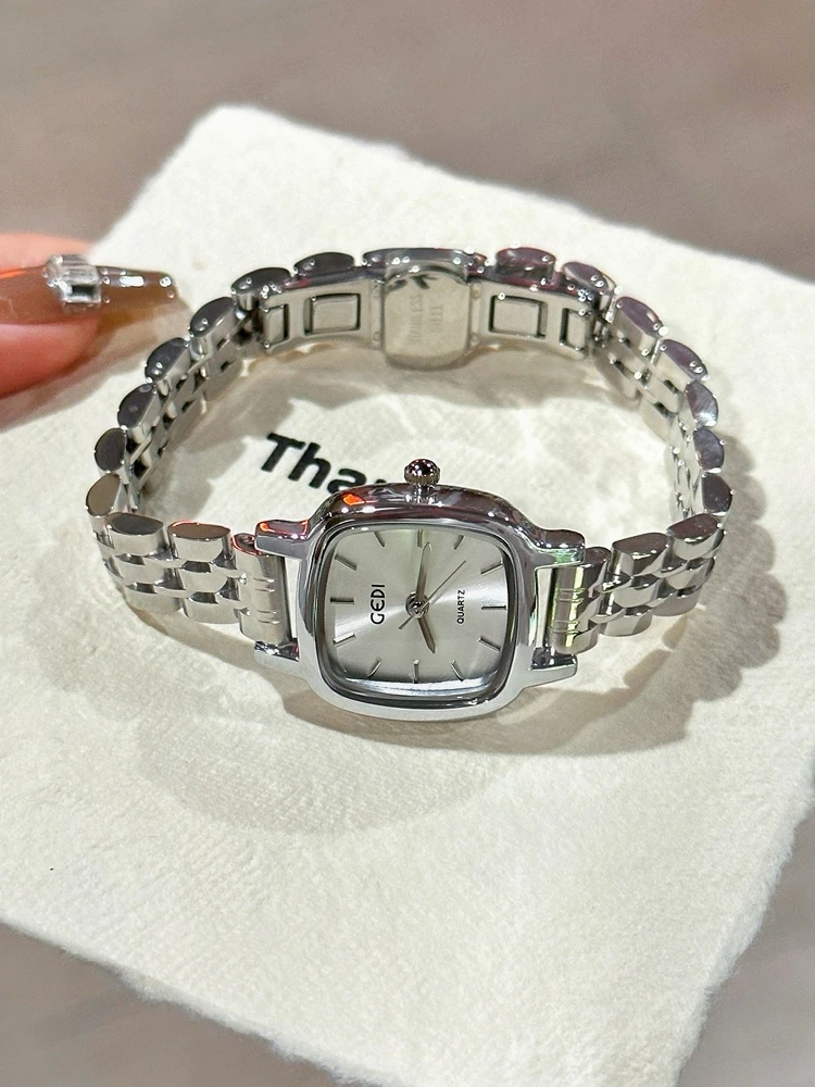 Original luxurywomen's steel belt simple temperament highend2025newwomen's highend watch gift for girlfriend women's accessories
