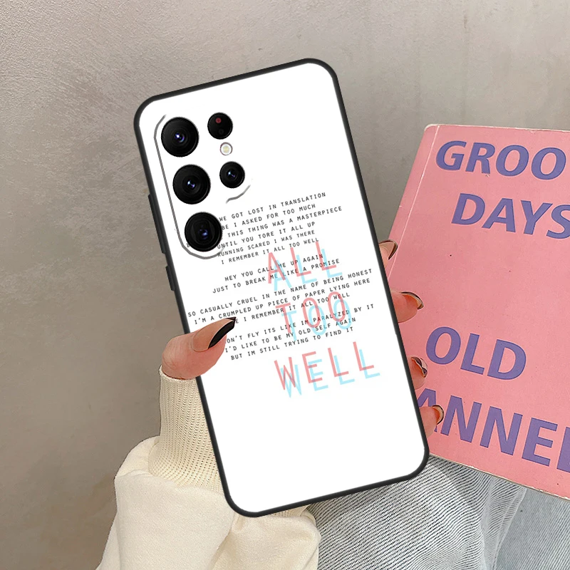Etui z tekstem piosenki All Too Well na Samsung Galaxy S25 Ultra S20 S21 S22 S24 S23 Ultra S9 S10 Plus S25 FE Cover Coque