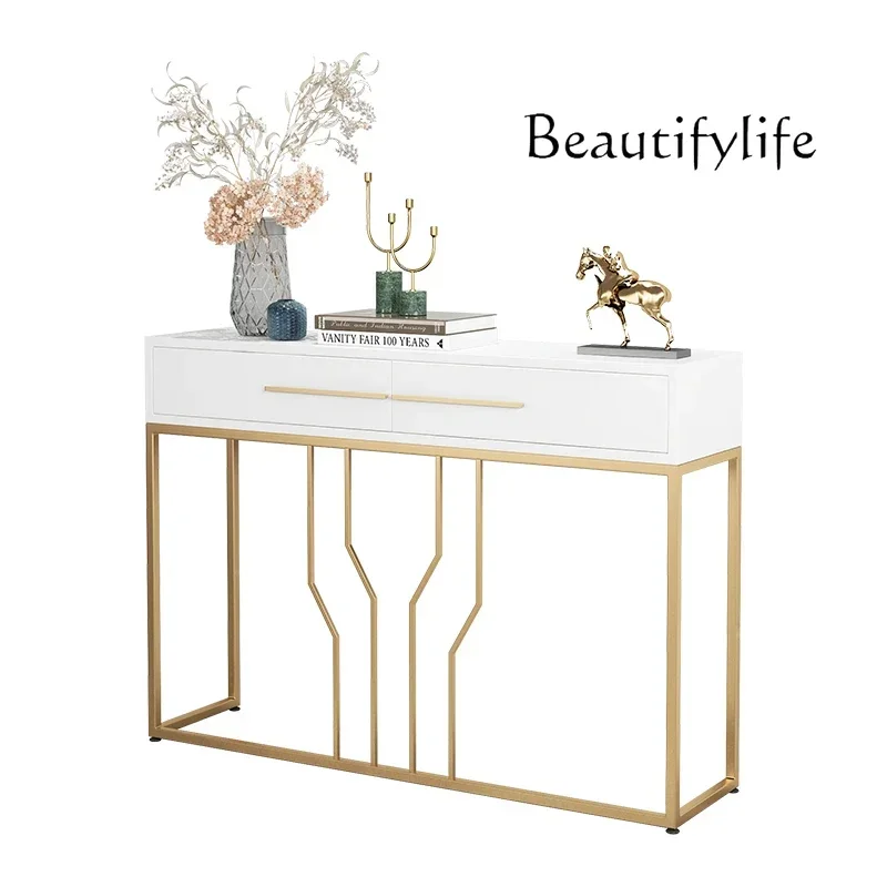 S Entrance Rack Into The Home Modern Ultra-narrow Case Strip Several Cabinets Household High-end Table Against The Wall