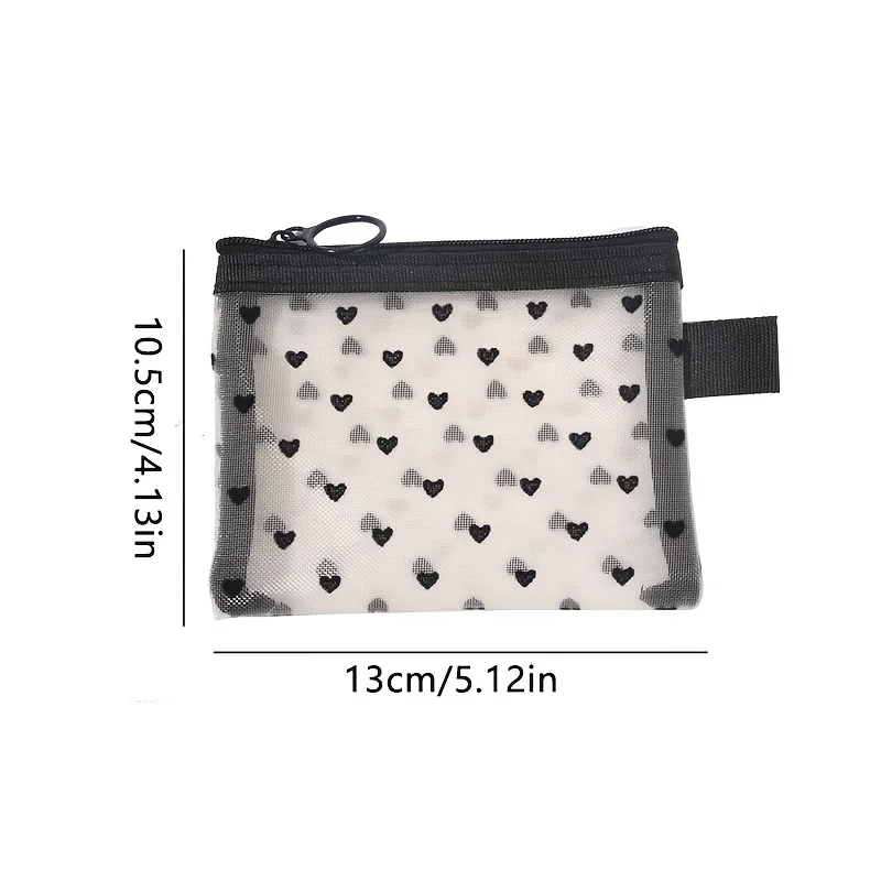 1pc Mesh Clear Cosmetic Bags Small Large Black Makeup Bag Women Travel Toiletry Organizer Lipstick Storage Pouch Pencil Case image 3