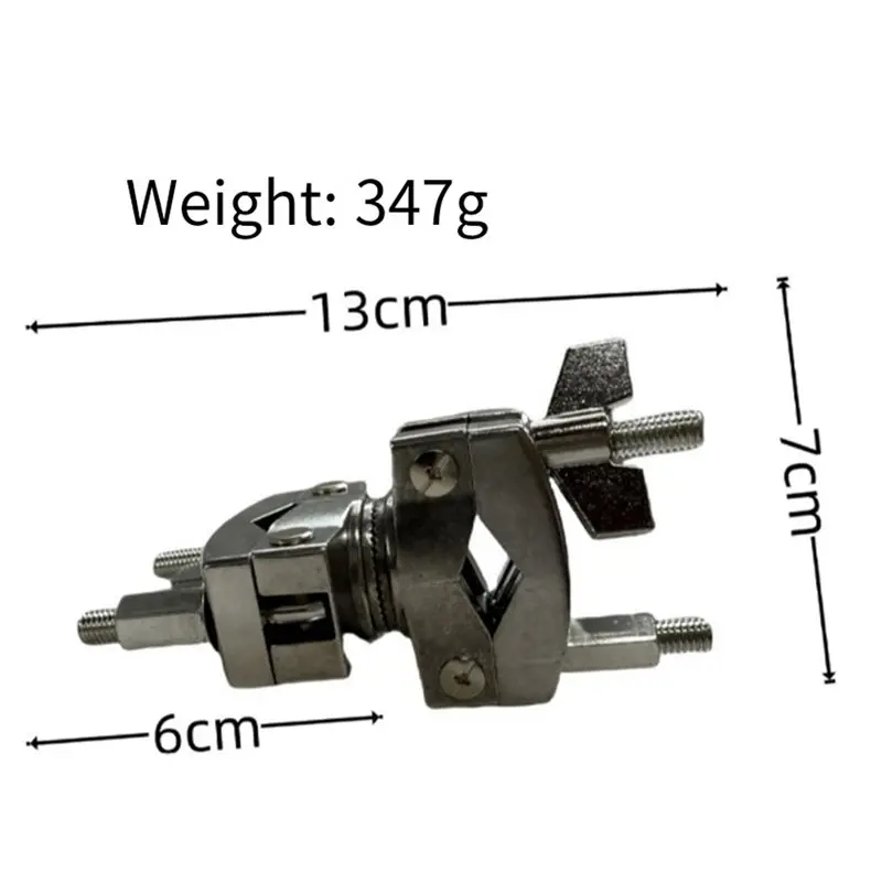 ชุดอุปกรณ์เสริมกลอง ABKV-For ที่ยึดคาวเบลล์แบบสองหัว สำหรับกลอง ที่หนีบคาวเบลล์ ตัวยึดเครื่องดนตรีประเภทเพอร์คัชชันสำหรับมือกลอง