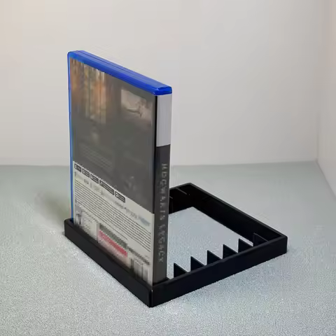 8-Slot Cd Storage Display Shelf Compatible with Ps5 Ps4 Ps3 Game Disc Organizer Console Shelf Durable Home Accessories