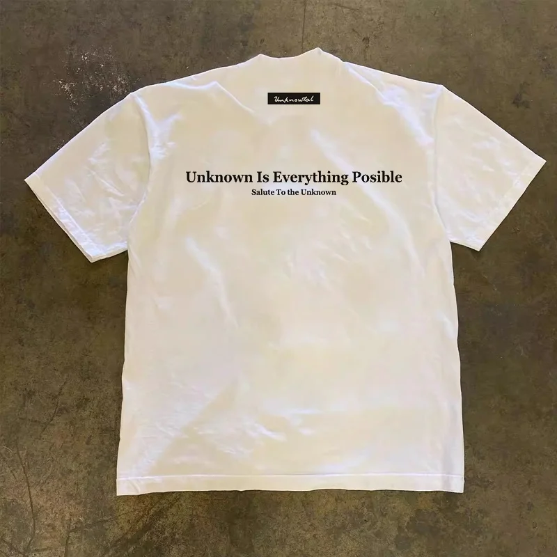 Loose Fit Cotton T-Shirt Unisex Short Sleeve Double Thread UPUPXIA Hero Print Sweat Absorbent round Neck Casual Summer Top