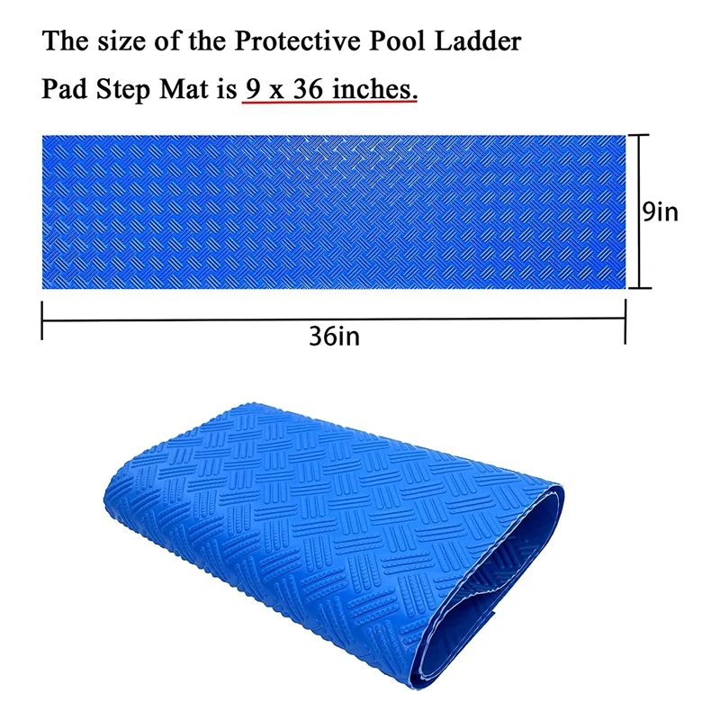 A04F-tapis d'échelle de piscine ou épais tapis de marche de piscine tapis de protection d'échelle de piscine avec Texture antidérapante empêcher le glissement