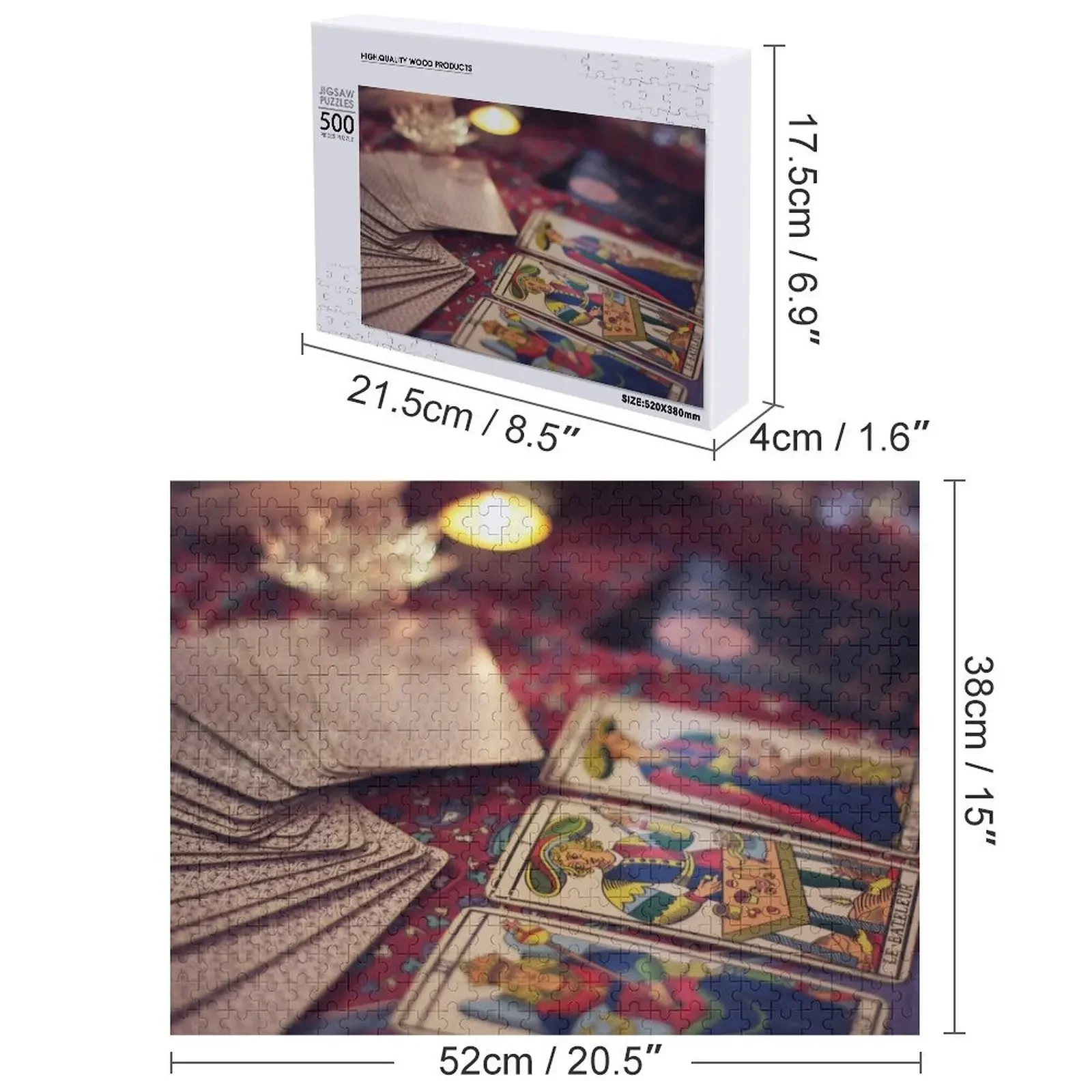 타로 카드 직소 퍼즐 맞춤형 선물 나무 이름 맞춤형 퍼즐