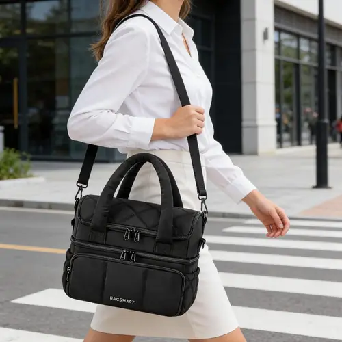 Imagen 2 del producto Lonchera 2026 para Mujer, Doble Capa, Aislada, de Alta Calidad, Reutilizable, Acolchada, Impermeable, para el Trabajo o la Escuela