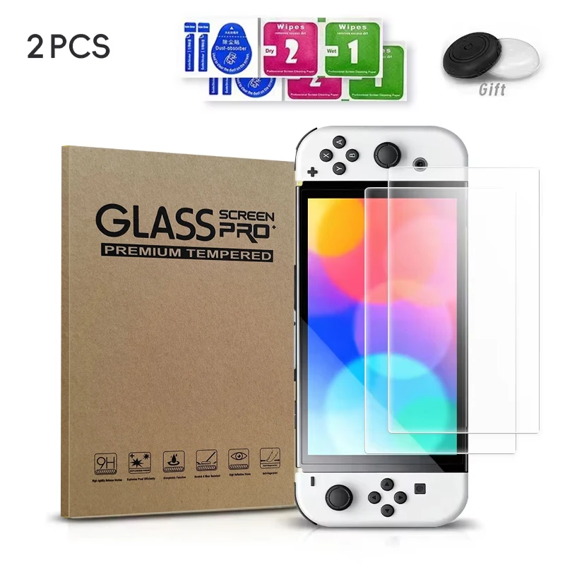 DATA FROG Tempered Glass Screen Protector For Switch OLED 9H HD Clear Anti Scratch Film