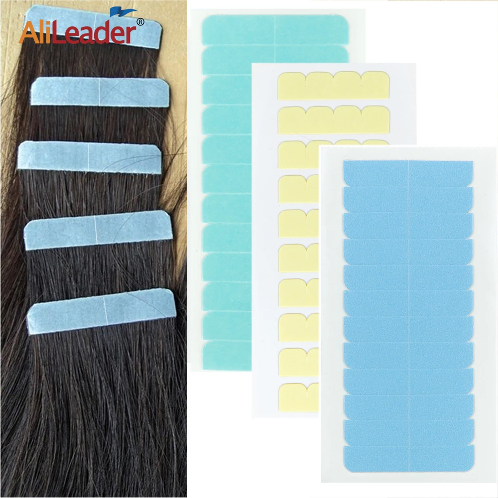 

Двусторонняя лента для наращивания волос, 5 листов, 60 шт., супер клейкая лента для парика, кружевной передний парик, сменная лента, простая в использовании