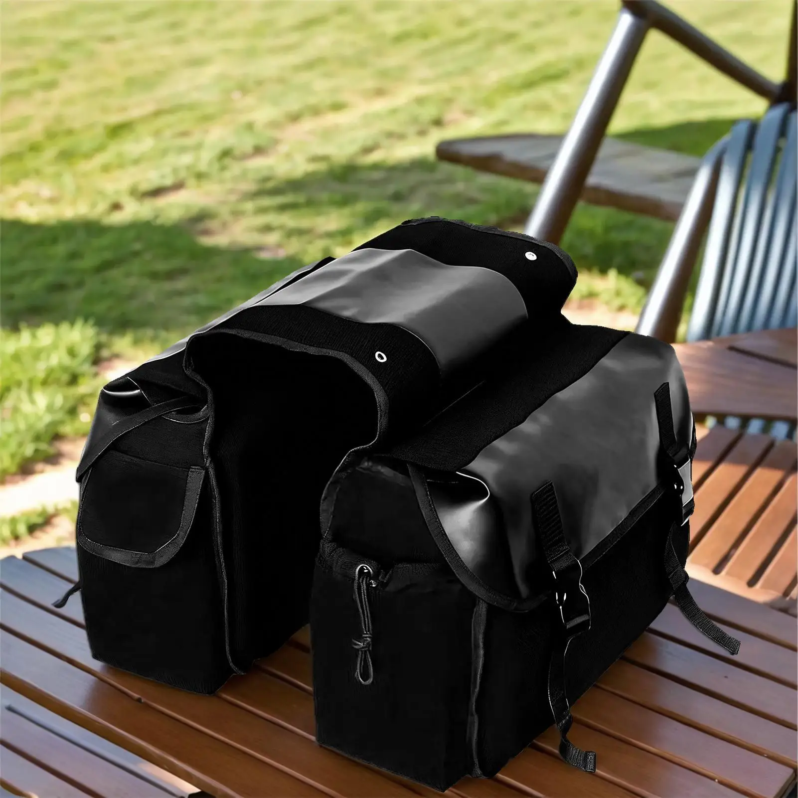 

Мотоциклетная сумка, водонепроницаемая седельная сумка для инструментов, парусиновая боковая сумка для мотоцикла, велосипеда, скутера, туризма, поездок на работу, путешествий, дорог