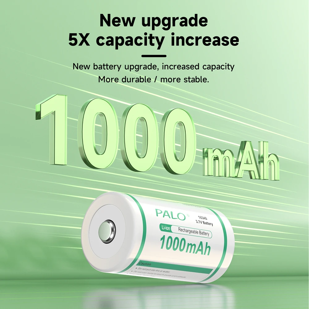 Palo-batería de litio recargable para cigarrillo electrónico, Pila de Iones de litio de 18350 V, 3,7 mAh, para instrumentos médicos, ratón inalámbrico, 1000