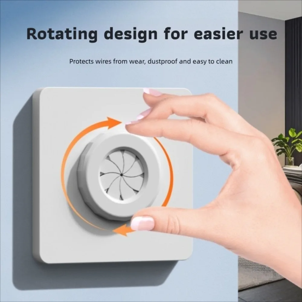 

Декоративная накладка на розетку типа 86 с отверстием для кабеля, поворотный выключатель, декоративная заглушка для розетки, для дома