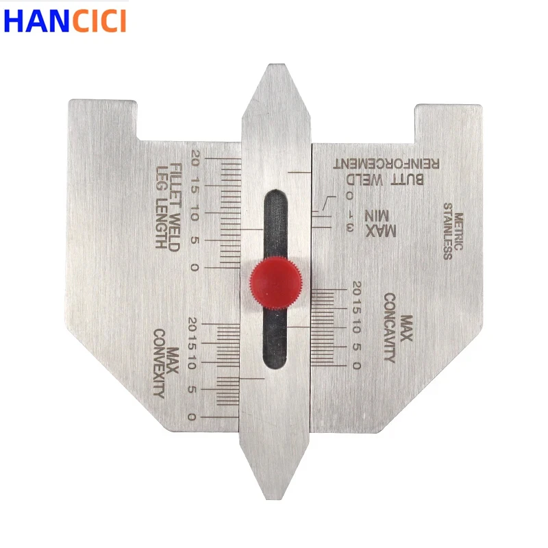 6PCS Welding Gauge Weld Inspection Gage Weld Seam Bead/Fillet/Crown Test Ulnar Ruler Degree Angle Measure Kits Combine suit