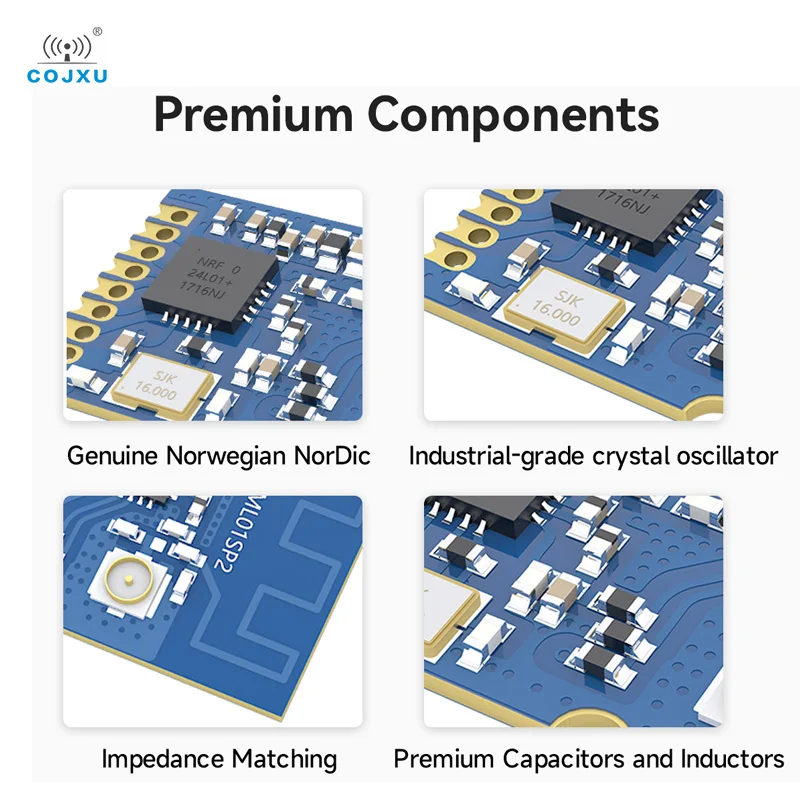 nRF24L01P 2.4GHz 500mW 27dBm Ricetrasmettitore SPI COJXU E01-2G4M27D a lungo raggio nRF24L01 PA LNA Trasmettitore wireless Ricevitore VR UAV