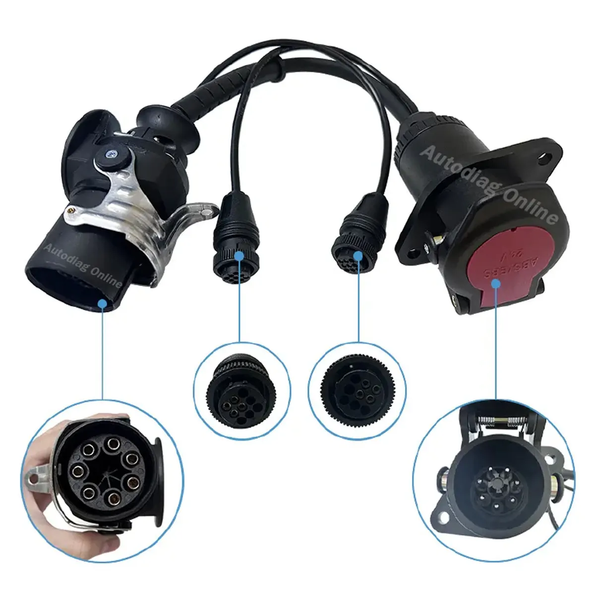 ل WABCO CAN 24 فولت EBS/ABS كابل التشخيص للمقطورة ISO 7638 كابل شاحنة الثقيلة 7pin 9pin موصل التشخيص ل WDI #2