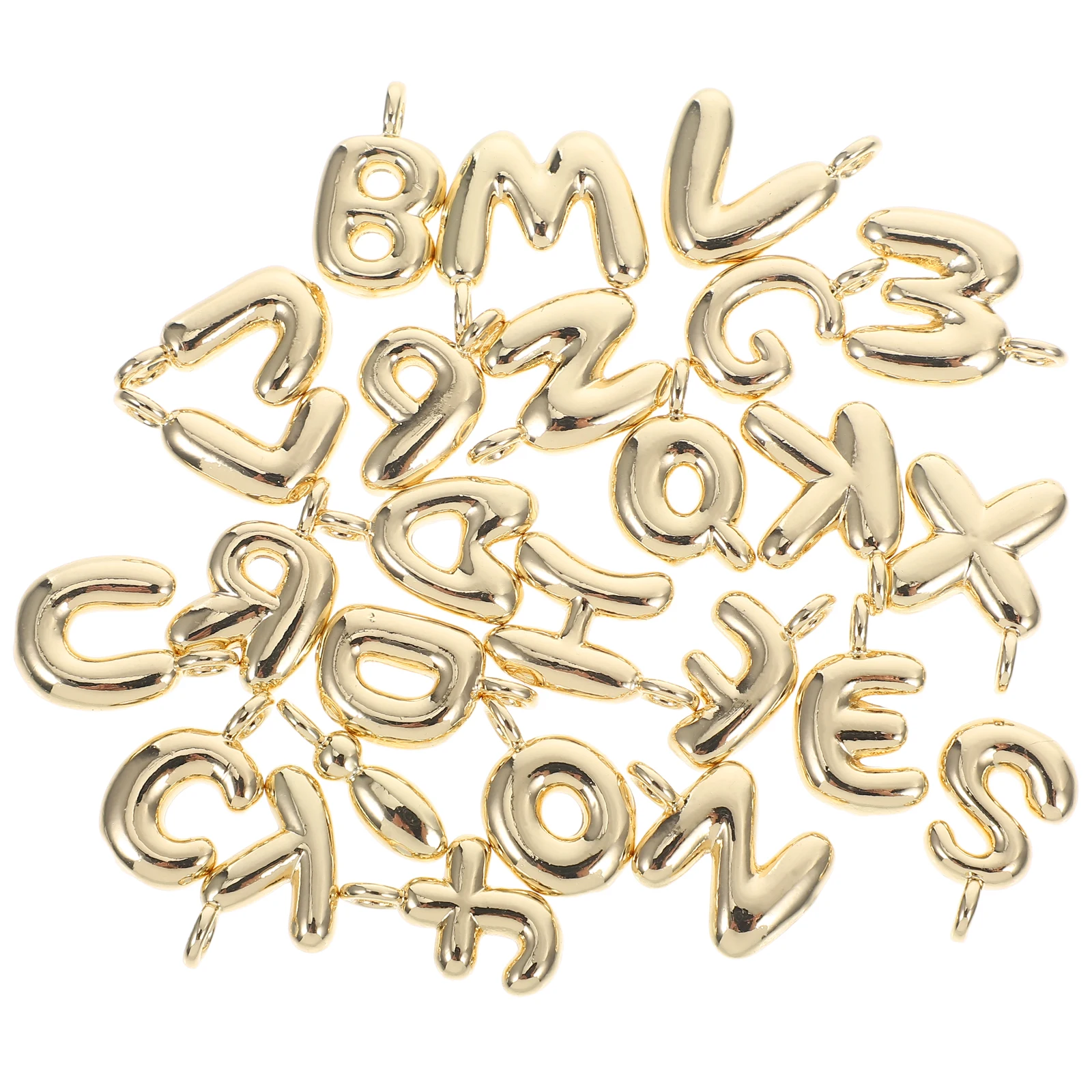 

26 Pcs Letter Pendant Alphabet Balloon Letters Baloon Necklace Balloons Zinc Alloy Initial Bubble