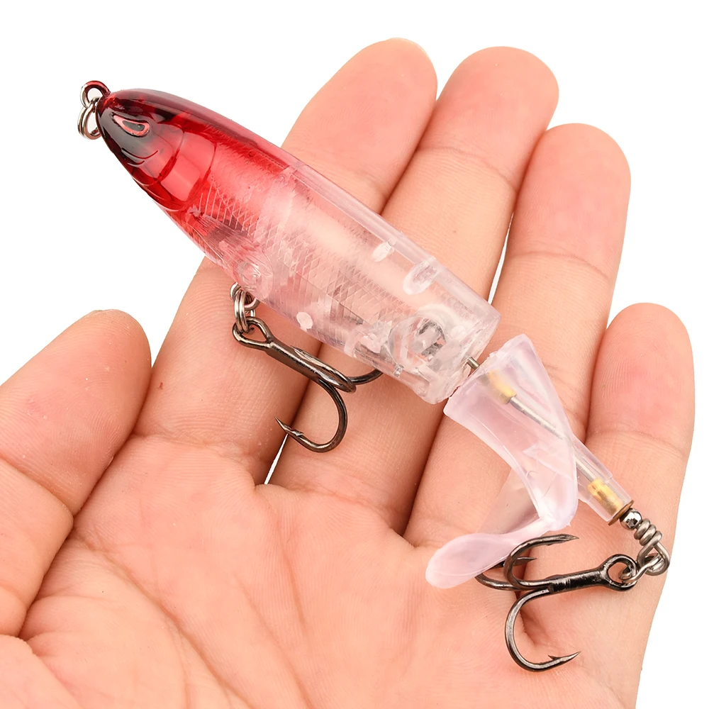 Topwater Fishing Lure Bait – Propeller-Bleistift, harter Köder für Süßwasserangeln – realistische Simulation, hochwertiger Kunststoff – ca – Detail 5