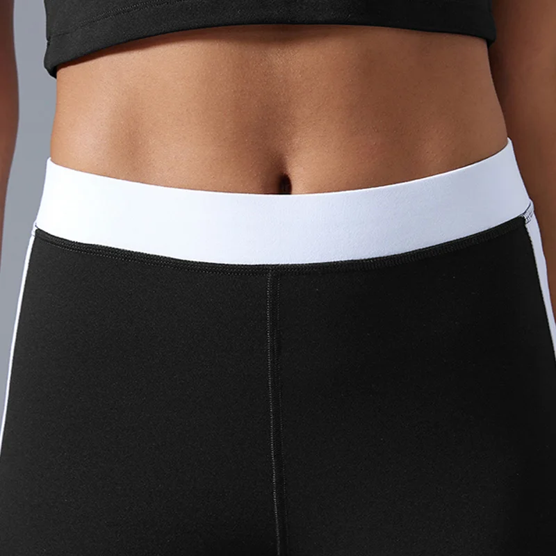 مجموعة اللياقة البدنية الرياضية النسائية حمالة صدر رسن ممتصة للصدمات عالية الخصر لرفع الورك والتخسيس واليوجا سراويل واسعة قليلاً #6