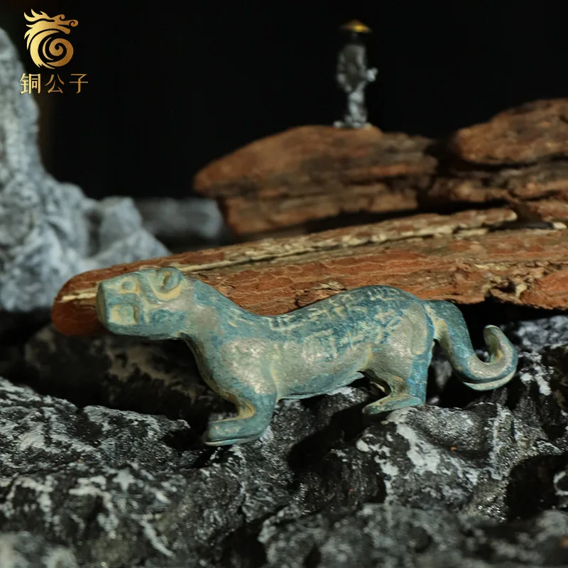 Tiger Bronze Craft Handheld Artifact Collectible Souvenir Wholesale Military Talisman Token Non-Antique